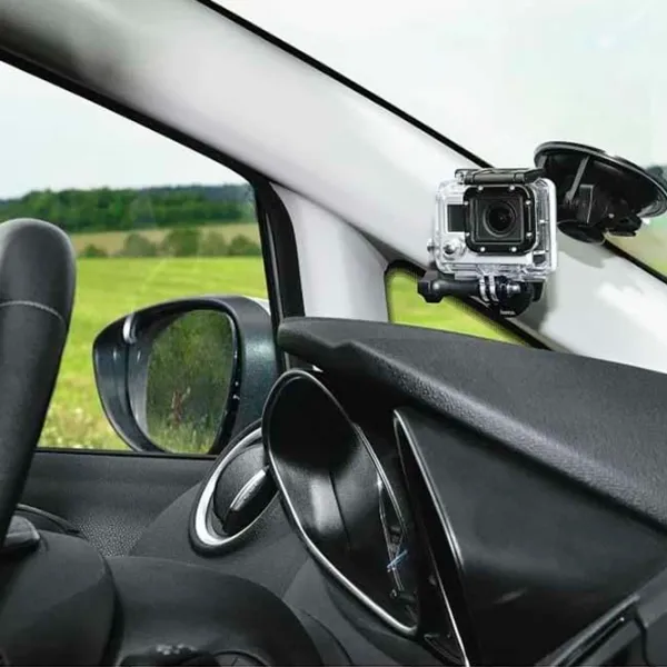 Suport pentru cameră action Hama Suction Mount with Ball Head 360 Black photo 4
