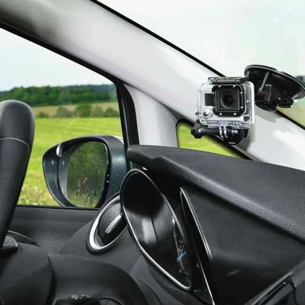 Suport pentru cameră action Hama Suction Mount with Ball Head 360 Black photo 4