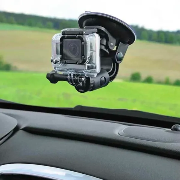 Suport pentru cameră action Hama Suction Mount with Ball Head 360 Black photo 7