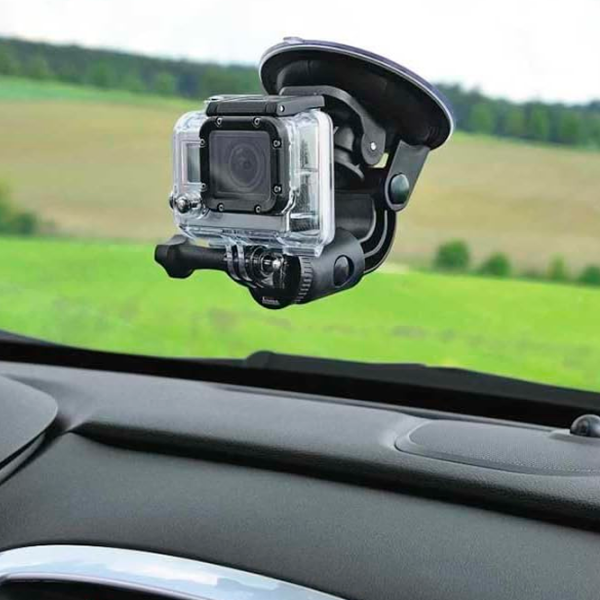 Suport pentru cameră action Hama Suction Mount with Ball Head 360 Black photo 7
