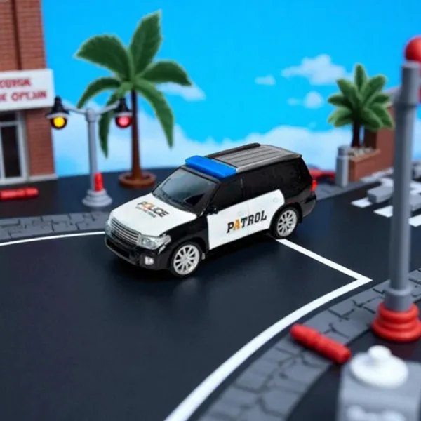 Mașină ChiToys Police Patro МЕ03.271  / 2.4 GHz / White Black photo 3