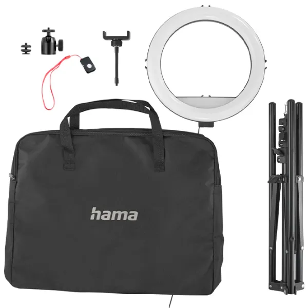 Штатив с круглой лампой Hama SpotLight Steady 120 III 300 мм Черный photo 6
