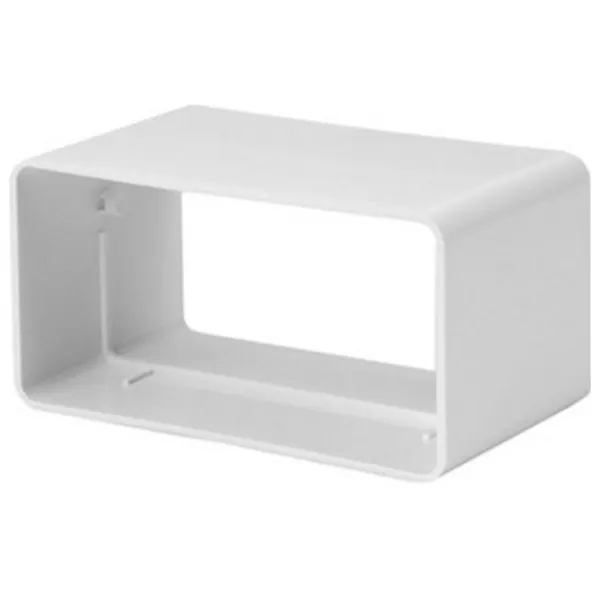 Mufă canal plat de ventilație Europlast KS25  Plastic / White photo 1