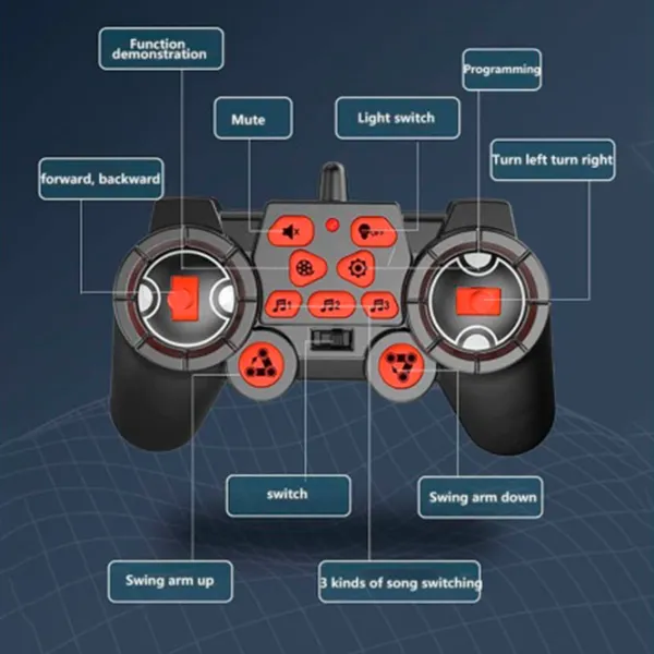 Mașină ChiToys Six Wheleed Stunt Car МЕ03.276  / 2.4 GHz / Black Orange photo 5