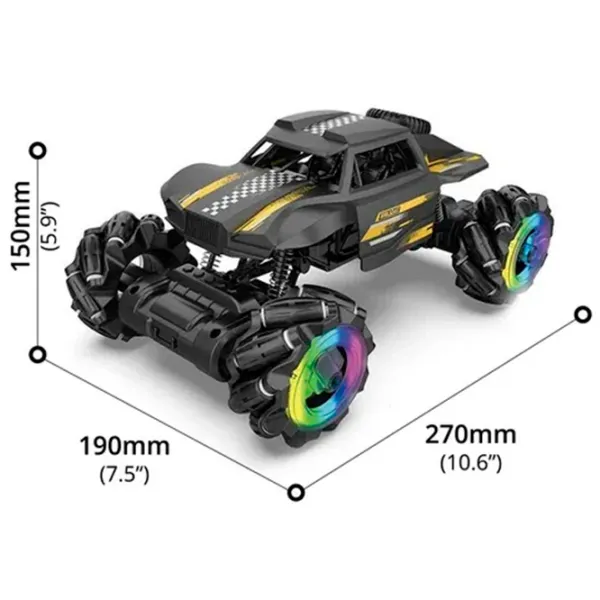 Mașină ChiToys Flash Wheel МЕ03.282  / 2.4 GHz / Yellow Black photo 5