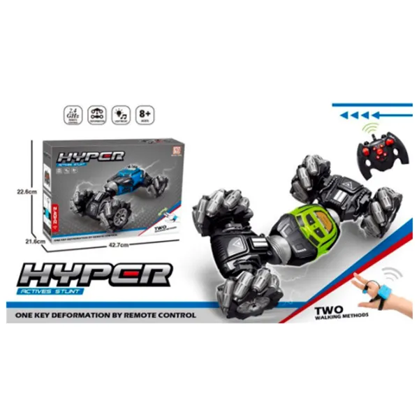 Mașină ChiToys Hyper МЕ03.275 7 km/h / 2.4 GHz / Green Black photo 5