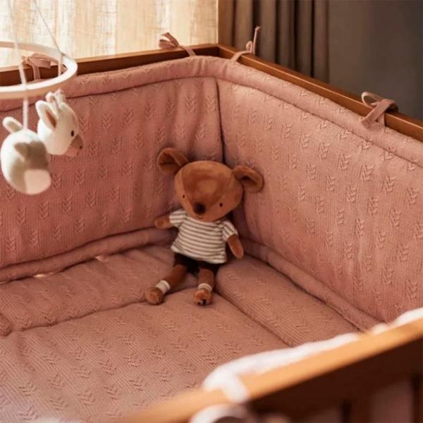 Elemente de protecție și siguranță Jollein Knit Wild Rose pentru pătuț photo 2