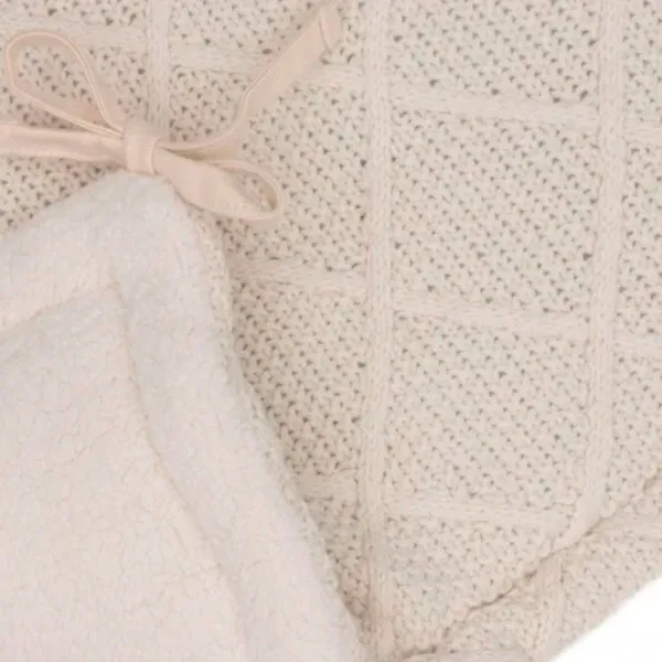 Elemente de protecție și siguranță Jollein Check Knit Oatmeal pentru pătuț photo 3