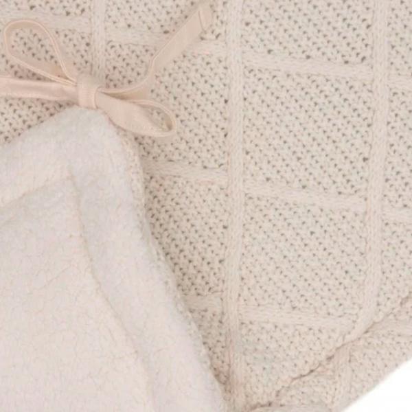 Elemente de protecție și siguranță Jollein Check Knit Oatmeal pentru pătuț photo 3