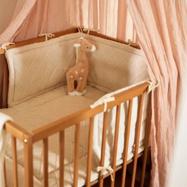 Elemente de protecție și siguranță Jollein Check Knit Oatmeal pentru pătuț photo 5