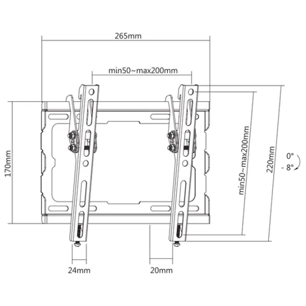 Suport TV Kivi BASIC-22T VESA 200 x 200 mm photo 7 Suport TV Kivi BASIC-22T VESA 200 x 200 mm photo 7