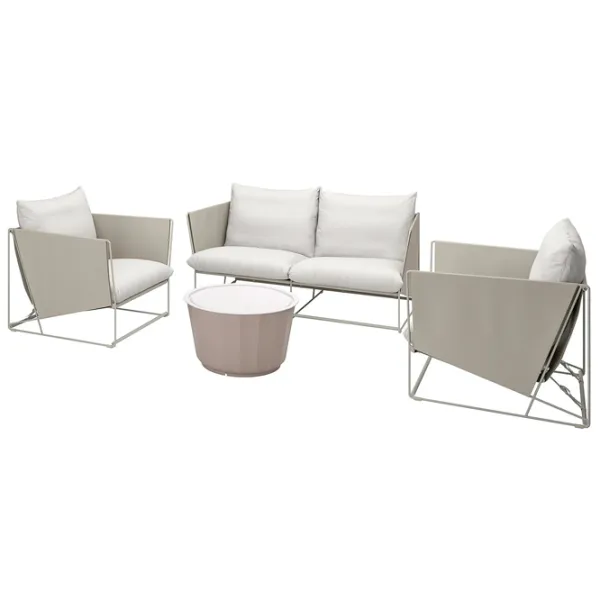Set mobilă grădină Ikea Havsten/Lagaskar  Spumă poliuretanică / Polipropilenă / Polipropilenă / Beige photo 1