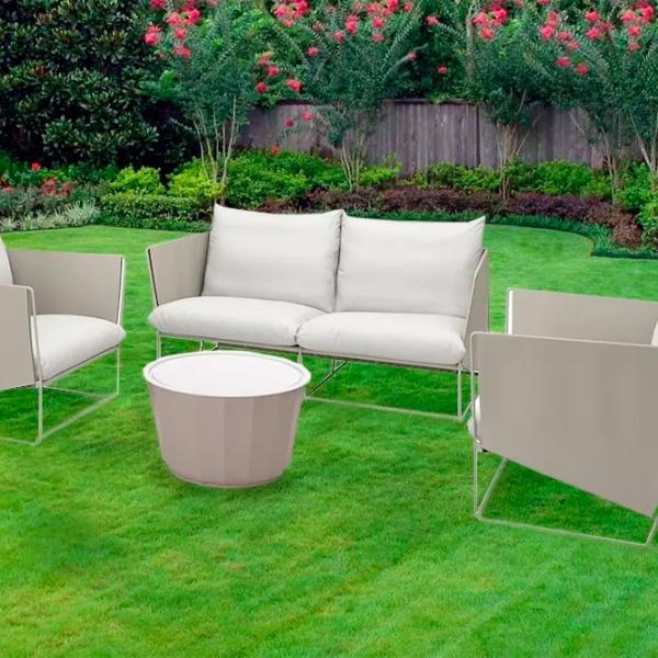 Set mobilă grădină Ikea Havsten/Lagaskar  Spumă poliuretanică / Polipropilenă / Polipropilenă / Beige photo 3