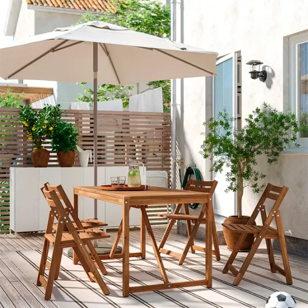 Set mobilă grădină Ikea Nammaro Masiv / Masiv / Masiv / Light Brown photo 3