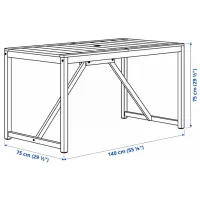 Набор садовой мебели Ikea Nammaro Массив / Массив / Массив / Светло-коричневый photo 7