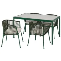 Set mobilă grădină Ikea Segeron/Froson/Duvholmen Oțel / Polipropilenă / Polipropilenă / Dark Green