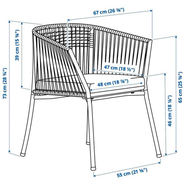 Набор садовой мебели Ikea Segeron/Froson/Duvholmen Сталь / Полипропилен / Полипропилен / Тёмно-зелёный photo 8