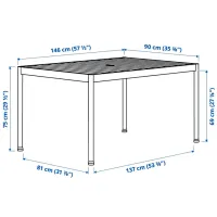 Set mobilă grădină Ikea Segeron/Froson/Duvholmen Oțel / Polipropilenă / Polipropilenă / White Beige photo 2