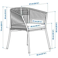 Set mobilă grădină Ikea Segeron/Froson/Duvholmen Oțel / Polipropilenă / Polipropilenă / White Beige photo 3