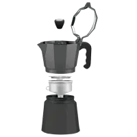 Кофеварка Maestro Mr-1666-9 0.45л / Алюминий / Черный photo 2