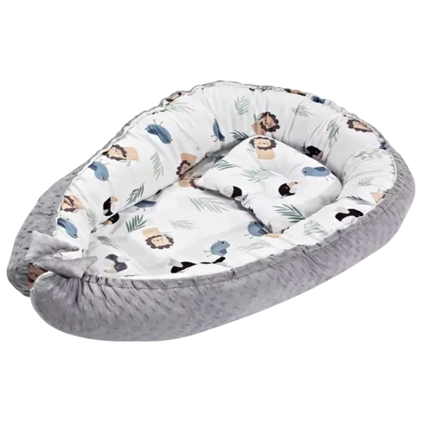 Babynest 4Play Nest Tropic (00-00841929) Pluș/ White Gray photo 1