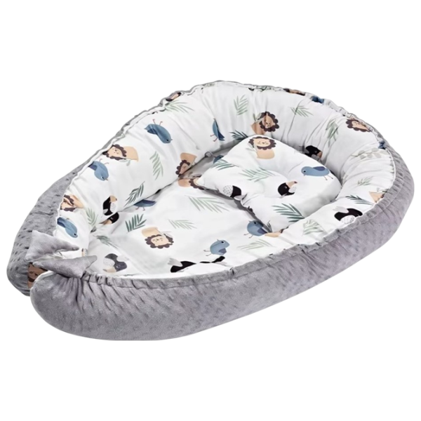 Babynest 4Play Nest Tropic (00-00841929) Pluș/ White Gray photo 1