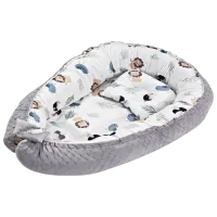 Кокон для новорожденных 4Play Nest Tropic (00-00841929) Плавающий/ White Серый