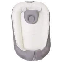 Babynest PernaMea Satin (PM.101552/2) Bumbac/ White Gray