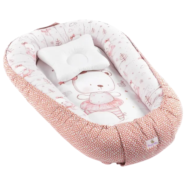Кокон для новорожденных Babynest Premium (PM.101552/15) Хлопок/ White Розовый photo 2