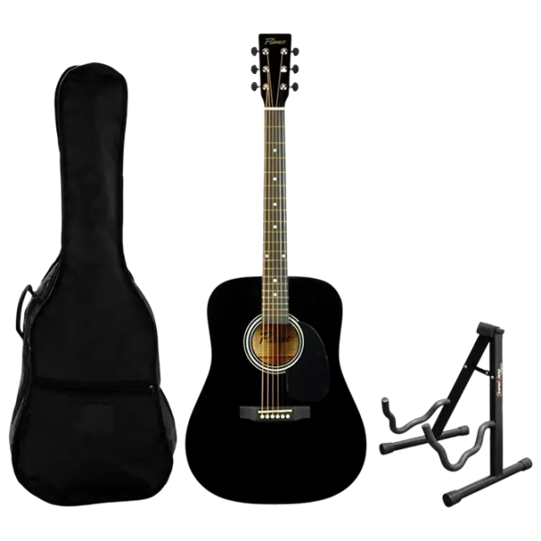 Chitară acustică Flame FG029-41 BK Set 4/4, Dreadnought, Black photo 1