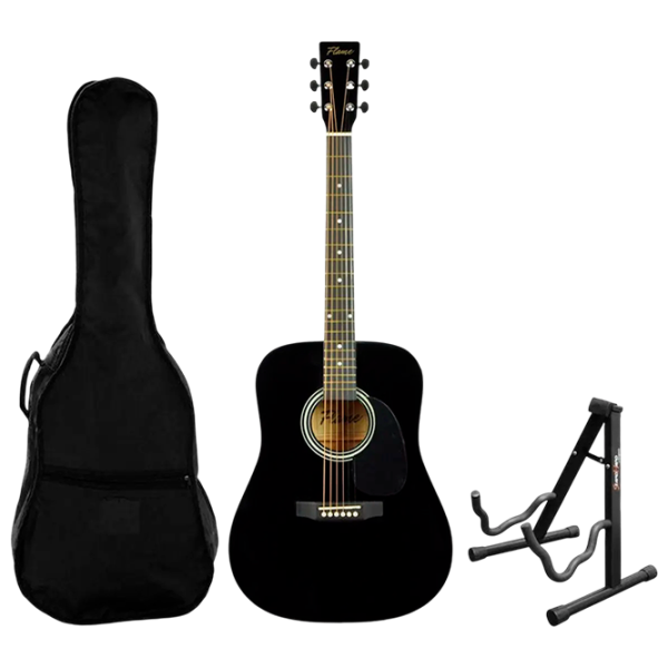 Chitară acustică Flame FG029-41 BK Set 4/4, Dreadnought, Black photo 1