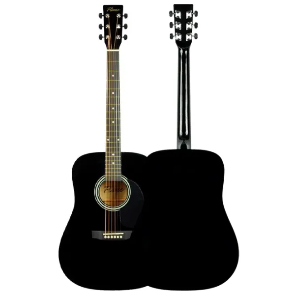 Chitară acustică Flame FG029-41 BK Set 4/4, Dreadnought, Black photo 9