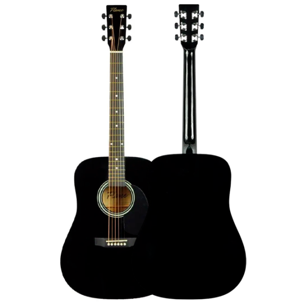 Chitară acustică Flame FG029-41 BK Set 4/4, Dreadnought, Black photo 9