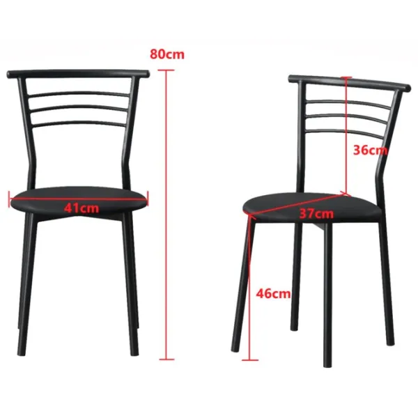 Scaun de bucătărie Xenos Mia Piele artificială/ Black Black photo 5 Scaun de bucătărie Xenos Mia Piele artificială/ Black Black photo 5