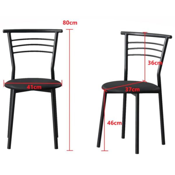 Scaun de bucătărie Xenos Mia Piele artificială/ Black Black photo 5 Scaun de bucătărie Xenos Mia Piele artificială/ Black Black photo 5