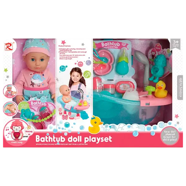 Păpușă ChiToys Bathtub doll playset 8611 bebeluș / 3+ photo 1