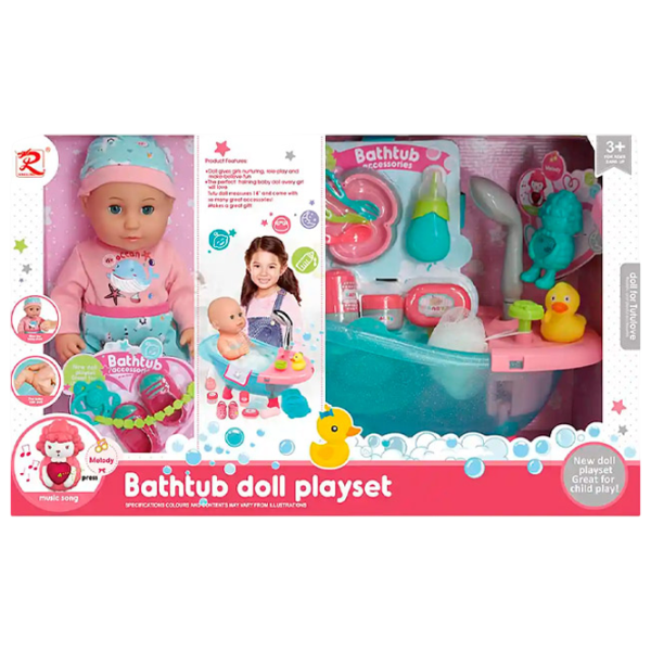 Păpușă ChiToys Bathtub doll playset 8611 bebeluș / 3+ photo 1