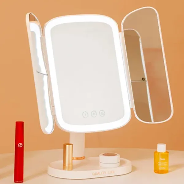 Oglindă de machiaj LED Mirror QW-M71 Unilateral / White photo 5