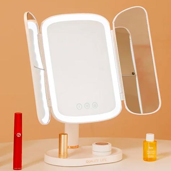 Oglindă de machiaj LED Mirror QW-M71 Unilateral / White photo 5