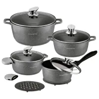 Набор кастрюль Konighoffer Pollo 4.5л Нержавеющая сталь / Черный