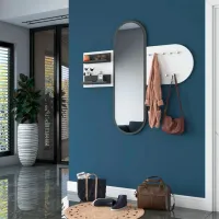 Cuier cu oglindă Mirage Meble P3 PAL / Dark Gray White photo 6