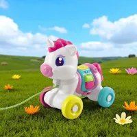 Jucărie de împins și tras Clementoni Unicorn 17813 0.6+ / White photo 4
