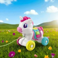 Jucărie de împins și tras Clementoni Unicorn 17813 0.6+ / White photo 5
