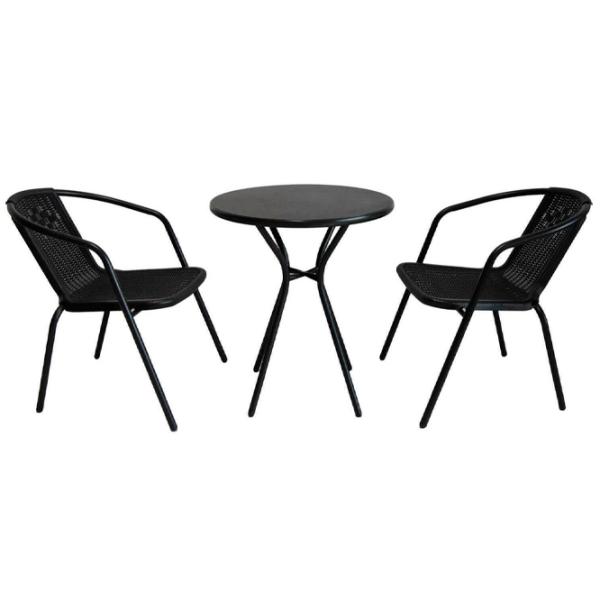 Set mobilă grădină Hola Littlerock Rattan Metal / Metal / Metal / Black photo 1