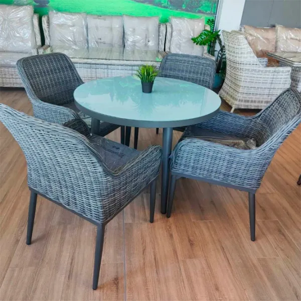 Set mobilă grădină Hola CREATIV Aluminiu / Ratan artificial / Rattan artificial / Anthracite photo 5