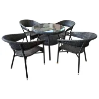 Set mobilă grădină Hola Nobil Ratan sintetic / Ratan sintetic / Ratan sintetic / Black