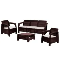 Set mobilă grădină Hola Ferrara Elegance Plastic / Plastic / Plastic / Wenge