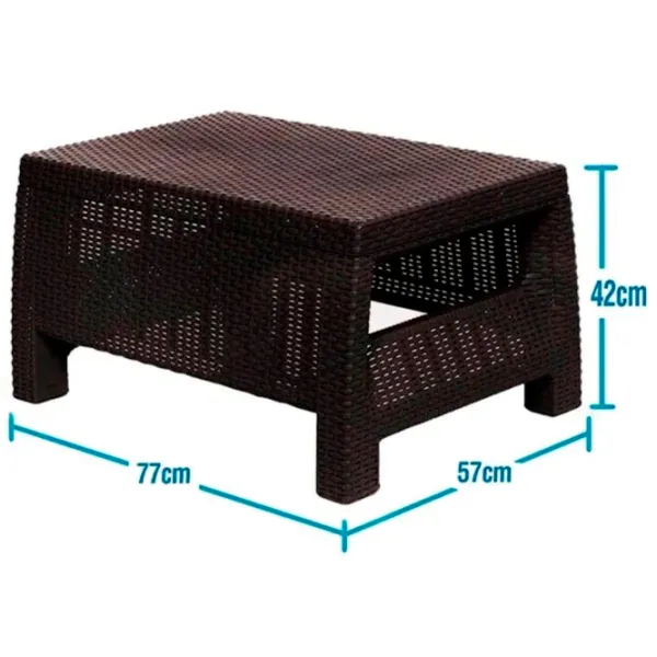 Set mobilă grădină Hola Ferrara Elegance Plastic / Plastic / Plastic / Wenge photo 6