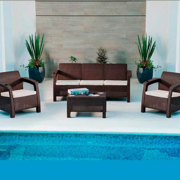 Set mobilă grădină Hola Ferrara Elegance Plastic / Plastic / Plastic / Wenge photo 8