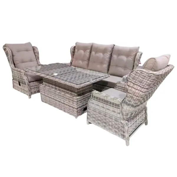 Set mobilă grădină Hola Lux Aluminiu / Plastic / Plastic / Beige photo 1